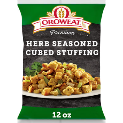 Oroweat Premium Herb Seasoned Cubed Bread Stuffing - 12 Oz