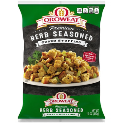 Oroweat Premium Cubed Stuffing Herb Seasoned - 12 Oz