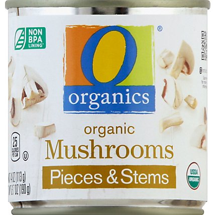 O Organics Mushrooms Pieces & Stems - 4 Oz - Image 2