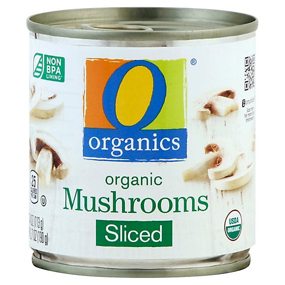 O Organics Mushrooms Sliced - 4 Oz