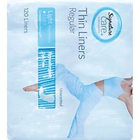 Signature Care Unscented Regular Light Absorbency Thin Liners - 120 Count