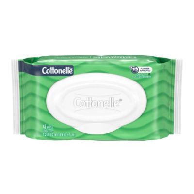 Cottonelle GentlePlus Flushable Wipes with Aloe & Vitamin E 2 Flip-Top Packs - 42 Count - Image 7