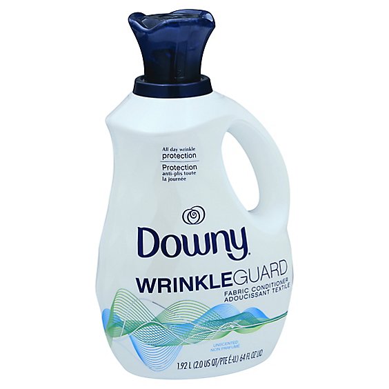 Downy WrinkleGuard Liquid Fabric Softener And Conditioner Unscented - 64 Fl. Oz.
