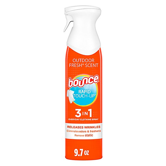 Bounce Clothing Spray 3In1 Rapid Touch Up Everything Outdoor Fresh Scent - 9.7 Oz