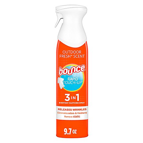 Bounce Clothing Spray 3In1 Rapid Touch Up Everything Outdoor Fresh Scent - 9.7 Oz