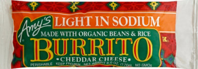 Amys Burrito Organic Light In Sodium Cheddar Cheese - 6 Oz - Image 2