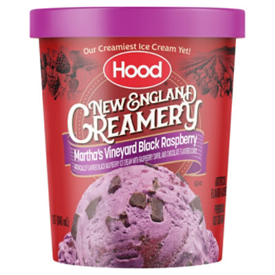 Hood New England Creamery Martha's Vineyard Black Raspberry Ice Cream - 1 Quart - Image 1