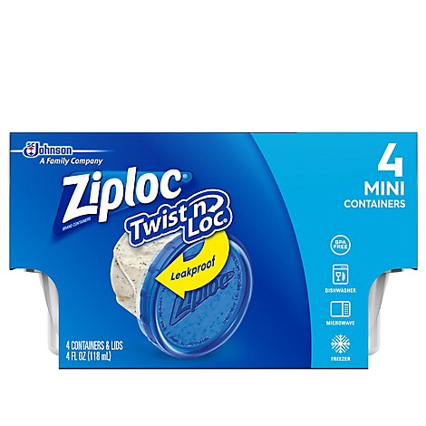 Ziploc Twist N Loc Container Mini - 4 Count
