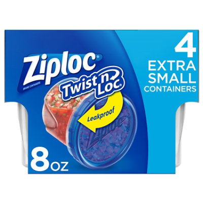 Ziploc Brand Twist N Loc Extra Small Food Storage Containers With Lids - 4-8 Fl. Oz. - Image 2