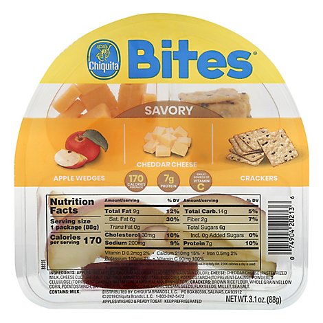 Chiquita Apples Cheese & Crackers Tray - 3.12 Oz