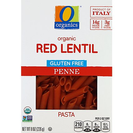 O Organic Pasta Penne Red Lentil - 8 Oz - Image 2