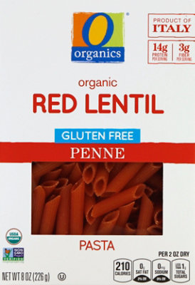 O Organic Pasta Penne Red Lentil - 8 Oz - Image 2