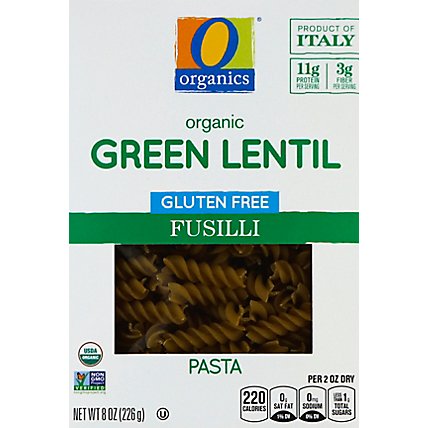 O Organic Pasta Fusilli Green Lentil - 8 Oz - Image 2