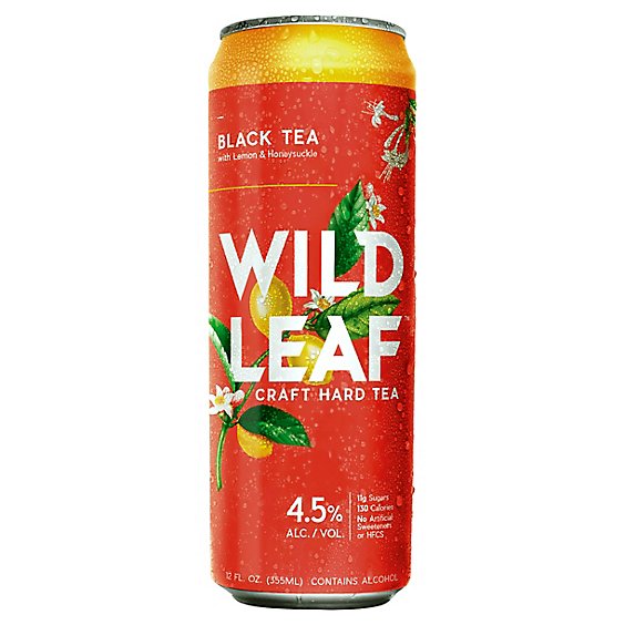 Wild Leaf Black Tea With Lemon & Honeysuckle Cans - 12-12 Fl. Oz.