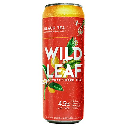 Wild Leaf Black Tea With Lemon & Honeysuckle Cans - 12-12 Fl. Oz. - Image 1