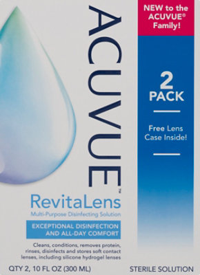 ACUVUE Revitalens Disinfecting Solution Multipurpose - 2-10 Fl. Oz. - Image 2