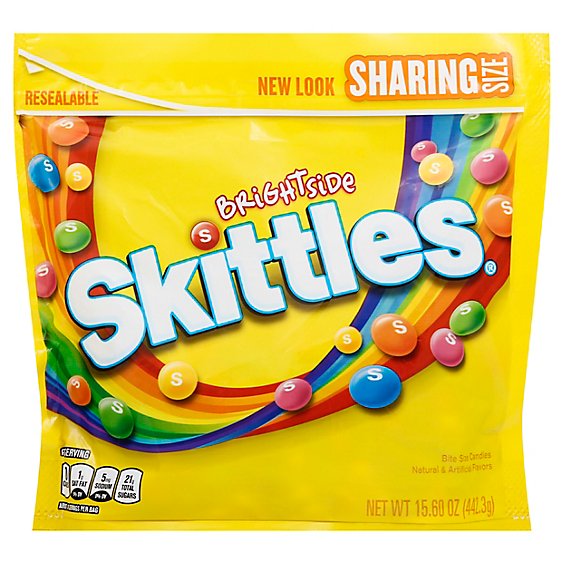Skittles Chewy Candy Brightside Sharing Size Bag - 15.6 Oz