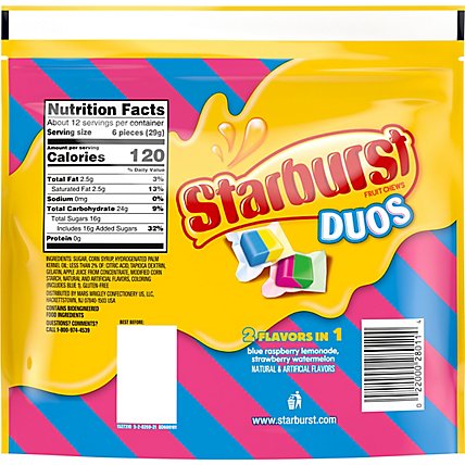 Starburst Fruit Chews Chewy Candy Flavor Duos Stand Up Pouch - 12.5 Oz - Image 6