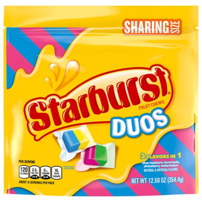 Starburst Fruit Chews Chewy Candy Flavor Duos Stand Up Pouch - 12.5 Oz