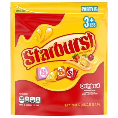Starburst Original Fruit Chews Chewy Candy Party Size Bag - 50 Oz - Image 4