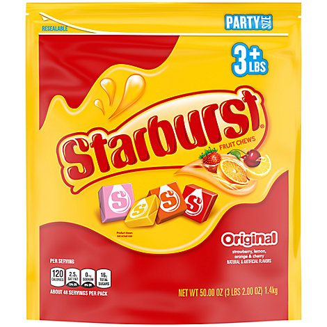 Starburst Original Fruit Chews Chewy Candy Party Size Bag - 50 Oz