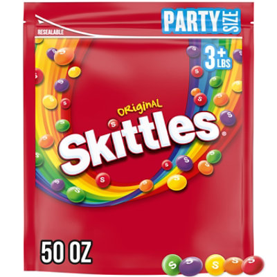 Skittles Chewy Candy Original Fruity Party Size Bag - 50 Oz