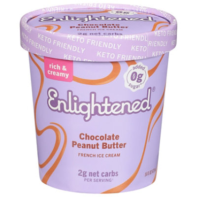 Enlightened Keto Collection Ice Cream Chocolate Peanut Butter 1 Pint - 473 Ml