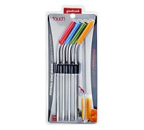 Good Cook Touch Straws Stainless Steel Silicone Sleeve - 6 Count