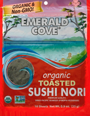 Emerald Cove Sushi Nori Organic Pacific 10 Count - 0.9 Oz - Image 2