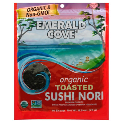 Emerald Cove Sushi Nori Organic Pacific 10 Count - 0.9 Oz - Image 1