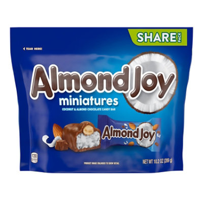 Almond Joy Candy Bar Milk Chocolate Coconut & Almond Miniatures Share Pack - 10.2 Oz - Image 2