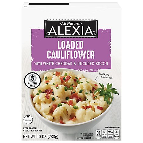 Alexia Cauliflower Loaded With White Cheddar & Uncured Bacon - 10 Oz