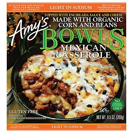 Amy's Light in Sodium Mexican Casserole Bowl - 9.5 Oz - Image 1