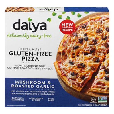 Daiya Pizza Deliciously Dairy Free Pizza Mushroom & Roasted Garlic Frozen - 17 Oz - Image 3