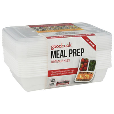 GoodCook Containers + Lids Meal Prep 1 Compartment 4 Cup - 10 Count -  Jewel-Osco