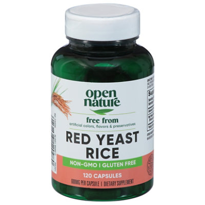 Open Nature Supplement Red Yeast Rice 600 Mg - 120 Count - Image 1
