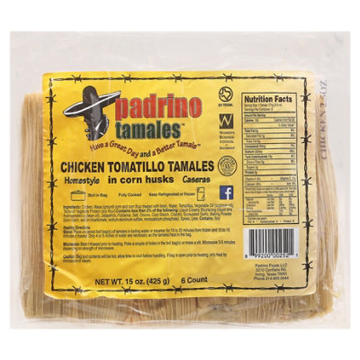 Padrinos Chicken Tamale - 15 Oz - Image 3