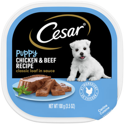 Cesar Canine Cuisine Puppy With Chicken & Beef In Meaty Juice - 3.5 Oz