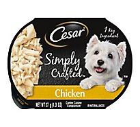 Cesar Simply Crafted Adult Meal Topper Chicken Wet Dog Food Tubs - 1.3 Oz