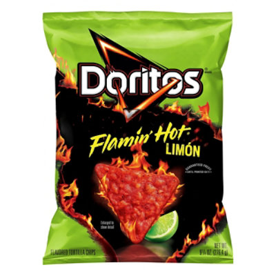 DORITOS Tortilla Chips Flamin Hot Limon - 9.75 Oz - Image 3