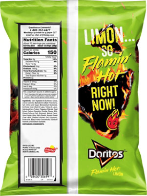 DORITOS Tortilla Chips Flamin Hot Limon - 9.75 Oz - Image 6