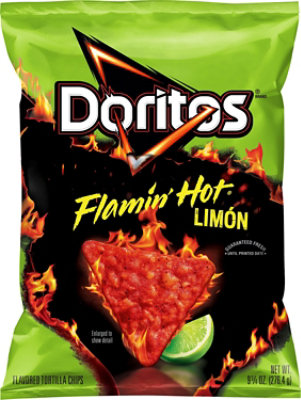 DORITOS Tortilla Chips Flamin Hot Limon - 9.75 Oz - Image 2