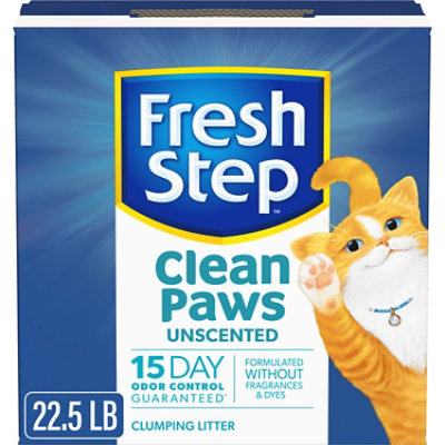 fresh step clean paws unscented clumping cat litter