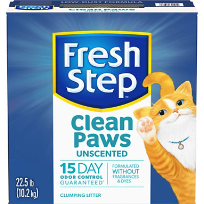 Fresh Step Clean Paws Simply Unscented Cat Litter - 22.5 Lb