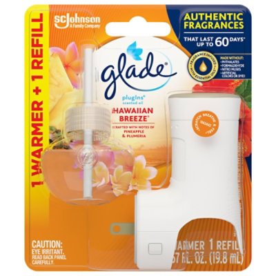 Glade Plugins Hawaiian Breeze Scented Oil Air Freshener Refill - 1.34 Oz -  Jewel-Osco