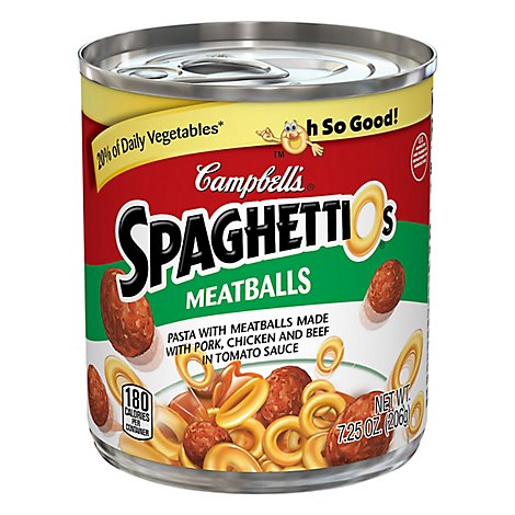 Campbells SpaghettiOs Pasta Meatballs - 7.25 Oz
