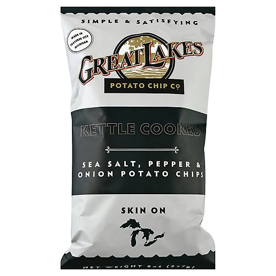Great Lakes Salt Pepper Onion Chips - 8 Oz