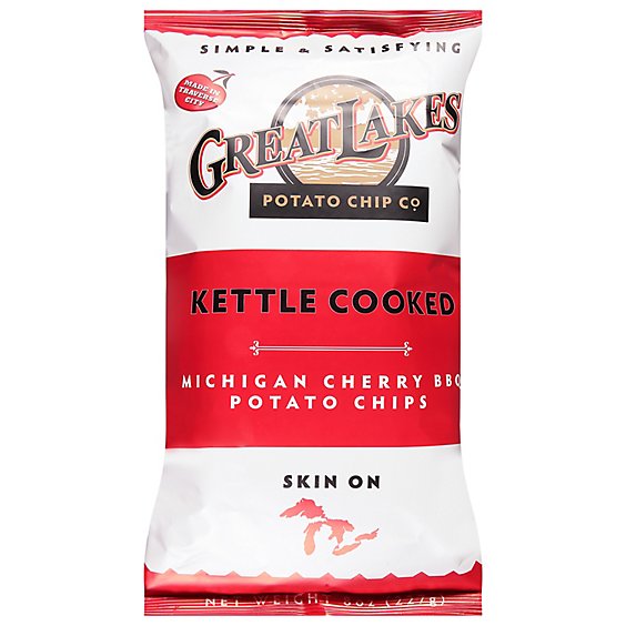 Great Lakes Mi Cherry Bbq Chips - 8 Oz