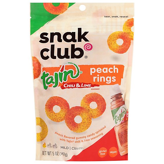 Snack Club Tajin Peach Rings - 5 Oz