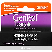 GenTeal Tears Eye Ointment Lubricant Night Time Severe Dry Eye - 0.12 Fl. Oz. - Image 2